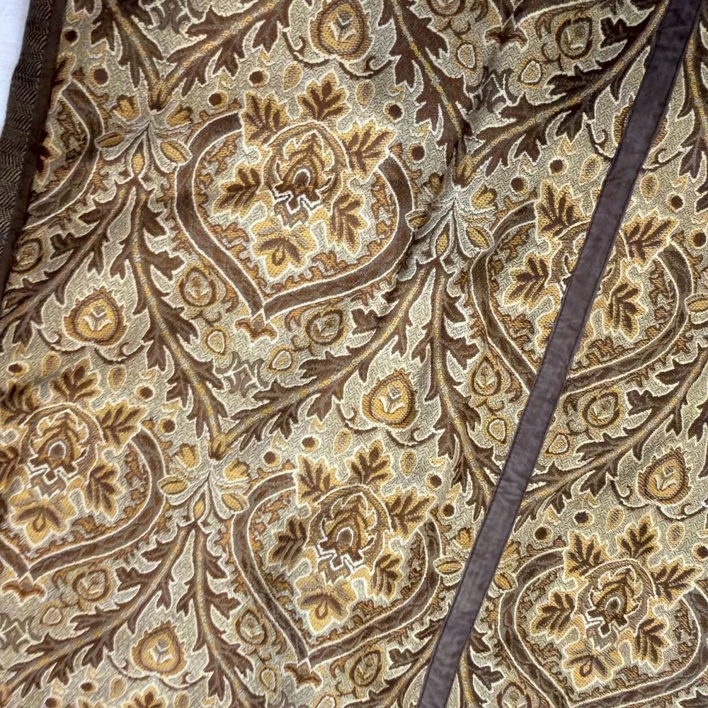 Eastern Accents 3 Pc Floral Damask Jacquard Duvet Cover Set Shams Velvet Trim